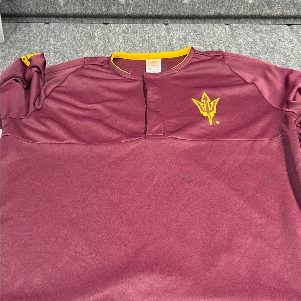 Arizona State Sun Dragons Maroon and Gold Quarter-Zip Pullover - Picture 8 of 8